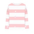 thumbnail image 5 of Rbaofujie Chandails Mignons pour Femmes Chandails à Rayures Décontractés Imprimés à Col Rond à Manches Longues Hauts Amples Chandails à Capuchon Roses pour Filles, 5 of 5