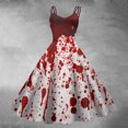 thumbnail image 2 of Rinsvye Robe Rétro d'Halloween pour Femmes, Amusante, Imprimée, à Bretelles, Décontractée et Confortable, Robe Longue (1), 2 of 3