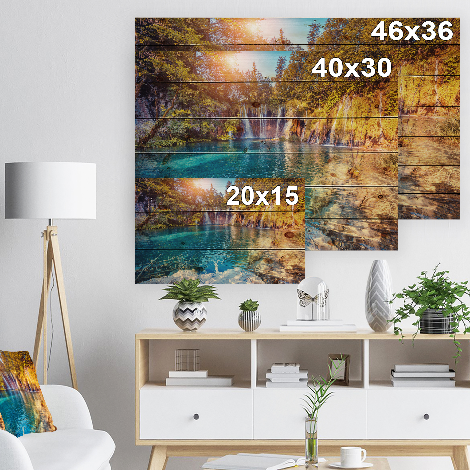 Tableau imprimée sur toile photographie Design Art Eau et soleil