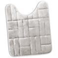 thumbnail image 1 of Clara Clark Bathroom Rugs, Velvet Memory Foam Bath Mat, Ultra Soft Non Slip and Absorbent - Tiled - Contour - Silver, 1 of 6