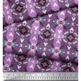 thumbnail image 2 of Soimoi polyester Crepe Fabric Ikat Southwestern Print Sewing Fabric Yard 42 Inch Wide, 2 of 3