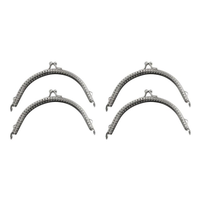 Maytalsory 2piece Classically Vintage Metal Frame Kiss Clasp Lock Widely Used Sturdy And Durable Made silver 15CM 2Set