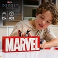 thumbnail image 4 of LEGO Marvel: MARVEL Logo & Minifigures Building Toy - Marvel Collectible Set for Kids, Boys and Girls, Ages 12+ - Model Kit with 5 Minifigures - Gift Idea for Birthday - 76313, 4 of 6