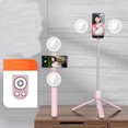 thumbnail image 3 of Perche à Selfie Extensible avec Télécommande Sans Fil Rechargeable, Trépied et Double Lampe, 3 of 5