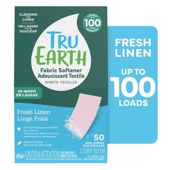 Tru Earth Fabric Softener Sheets - Fresh Linen - 50 Sheets