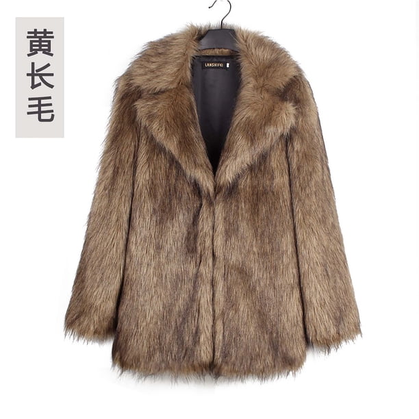 Meichang Winter Coats for Women 2024 Trendy Faux Fur Jacket Furry