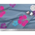 thumbnail image 3 of Soimoi Blue polyester Crepe Fabric Floral Printed Fabric 1 Yard 52 Inch Wide, 3 of 3