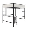 thumbnail image 3 of Novogratz Axel Metal Loft Bed with Desk and Shelves, Twin, 3 of 8