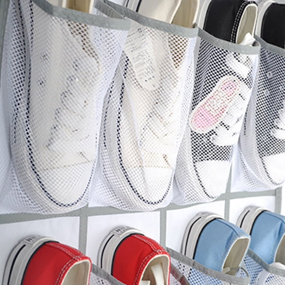 Rvkxad 24-Pocket Shoe Organizer, Over The Door Hanging Storage Rack Wall Bag for Closet, Shoe Rack, Shoe Storage