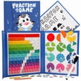thumbnail image 1 of FHBVT Magnetic Fraction Manipulatives Educational Puzzle Tiles Circles Hands-On Learning Games 102 Pieces Activity Cards for Kids Elementary School Homeschool Classroom Math Practice, 1 of 1