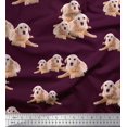 thumbnail image 1 of Soimoi Poly Georgette Fabric Golden Retriever Dog Printed Craft Fabric by The Yard 52 Inch Wide, 1 of 3