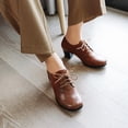 thumbnail image 2 of TIEVOSA Retro Flat Toe Mid Heel Women's Shoes, 2 of 9