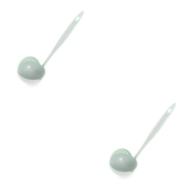 Maytalsory 2 in 1 Long Handle Soup Spoon Home Strainer Cooking Colander Kitchen Scoop Plastic ladle Tableware Kitchen Gadgets Free Shipping green 1pcs 2Set