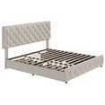 thumbnail image 4 of CazToi Queen Size Storage Bed 4 Drawers Adjustable Headboard 1000LB Capacity PU Leather Bed Frame, 4 of 7