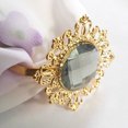 thumbnail image 2 of ZiDeTang 100pcs Rhinestone Metal Napkin Ring Acrylic Napkin Holder, 2 of 4