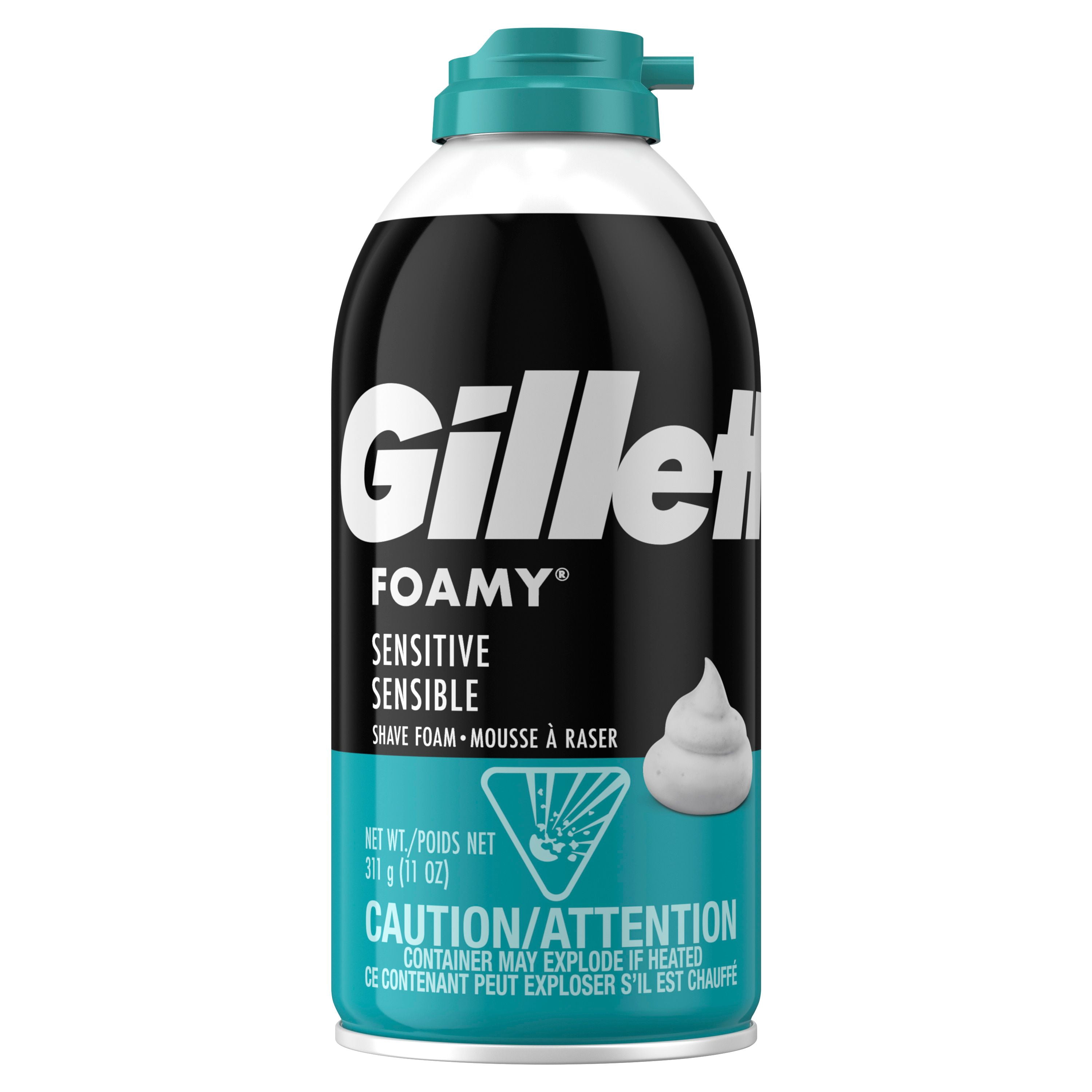 Mousse à raser pour hommes Gillette Foamy peau sensible