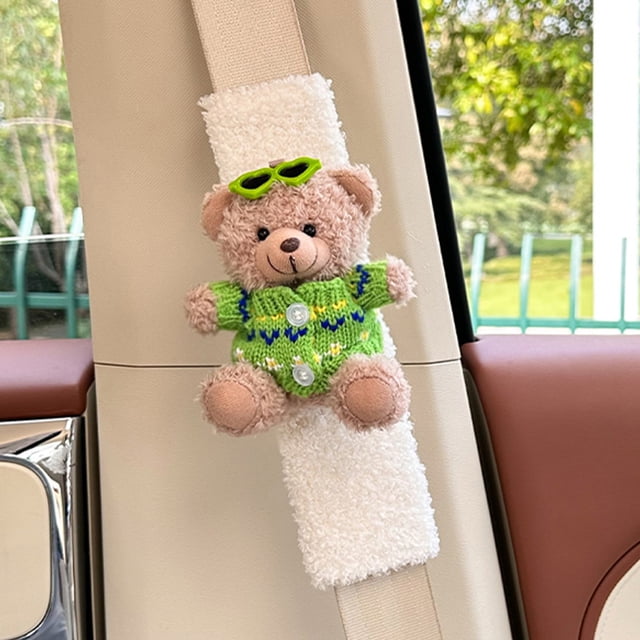 Yhmxh Car Accessories Motorcycle Accessories Car Seat Belt Shoulder Protector Adorns Car Interiors With Cute Plush Cartoons Strangle Protection Cases Plush Doll