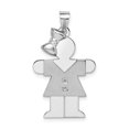 thumbnail image 1 of 14K Or Blanc AA Pendentif Diamant Enfant, 1 of 2