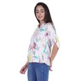 thumbnail image 2 of Moomaya Womens Printed Top Roll-Up&nbsp;Sleeve Collar Neck Button-Down Shirt, 2 of 7