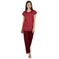 thumbnail image 3 of Bimba Womens Cotton Pajama Night Wear Set Short Sleeve Shirt with Pyjamas - Night Suit, 3 of 8