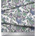 thumbnail image 3 of Soimoi Poly Georgette Fabric Leaves,Floral & Paisley Block Decor Fabric Printed Yard 52 Inch Wide, 3 of 3