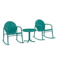 thumbnail image 1 of Afuera Living Steel Turquoise Rocking Chair Set Round Weatherproof 32.25" Unassembled, 1 of 13