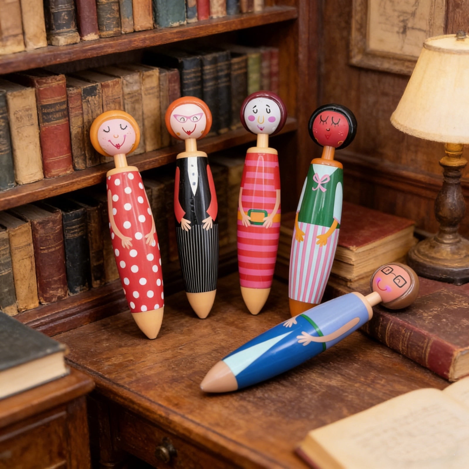 Cute Character Ballpoint Pens for Students – Playful Doll Shaped Writing Pens with Reliable Ink, Imaginative Stationery Gifts for Kids, School and Office Supplies