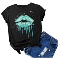 thumbnail image 3 of Birdeem Womens Fashion Printed Round Neck Short Sleeve T-Shirt Blouse Loose Tops, 3 of 12