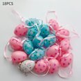 thumbnail image 1 of 18Pcs Easter Eggs Plastic Fake Eggshell Decorative Simulation Hanging Ornament Toy Party Prop, Mesh Bag Heart Style, 1 of 8