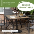 thumbnail image 4 of Outsunny Table à Manger d'Extérieur avec Dessus en Panneau PC, Table de Patio Carrée pour 4, 4 of 10