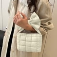thumbnail image 2 of SIYTUAU Pleated Bow Bag Womens Handbag Shoulder Solid Color Crossbody Bag For Daily Use In White Color White, 2 of 6
