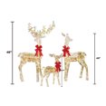 thumbnail image 4 of Holiday Time 3-Piece Lighted Iridescent Thread Deer Family Outdoor Decor, with 190 Warm White LED Lights, 4 of 4