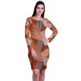 thumbnail image 2 of Moomaya Womens Full Sleeve Printed Midi Length Printed Bodycon Dress, 2 of 6