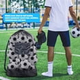 thumbnail image 3 of Dosaele Sports Ball Bag with Adjustable Shoulder Strap Large Capacity Basketball Volleyball Drawstring Storage Mesh Bag Sports Supplies, 3 of 9