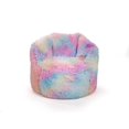 thumbnail image 1 of Lounge & Co Rainbow Faux Fur Bean Bag Chair, 1 of 4