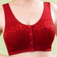 thumbnail image 1 of Bras for Women, Womans Solid Color Lace Front Buckle Elastic Style Large Size Bra Without Steel Rim, 1 of 3