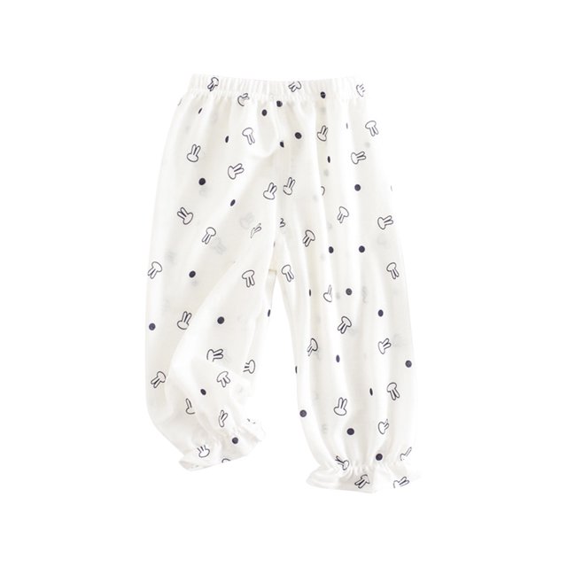 JMYHOAM Rentrée des Classes Pantalons en Lin pour Garçons Été Décontracté Pantalons d'Été pour Garçons Coton Lin à Bretelles Imprimé Pantalons Anti-Moustiques