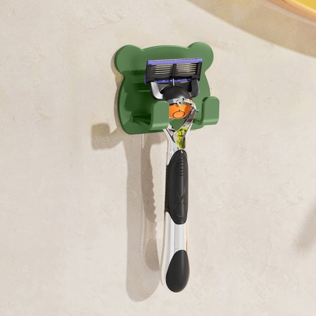 YIMWNYI Bathroom Non-Perforated Shaver Rack with Power Plug Hook, Wall-Mounted Adhesive Storage Organizer for Hats, Bags, and Small Items, Space-Saving, Easy Installation