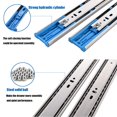 thumbnail image 4 of VESLA HOME 5 Pairs 16 Inch Soft Close Drawer Slides 3-Section Full Extension Metal Ball Bearing 110 LB Capacity Side Mount Slow Close Cabinet Drawer Hardware Slide Runner, 4 of 5