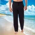 thumbnail image 2 of Plebaso Mens Lounge Pants Elastic Waist Drawstring Pajama Pants Comfy Sleepwear Trousers with Pockets, 2 of 7
