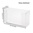 thumbnail image 1 of Distributeur de Gants Jetables Transparents Antipoussière Support Mural Transparent Acrylique Gants Boîte de Rangement Conteneur, 1 of 5