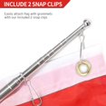 thumbnail image 4 of Anley 5 Feet Blue Telescopic Handheld Flagpoles, A Portable Staff with Clips - Lightweight Extendable Stainless Steel with Anti-Slip Grip - Collapsable Flag Pole for Tour Guides & Pointer for Teachers, 4 of 7