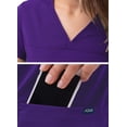 thumbnail image 4 of Adar Pro Sarraus pour Femmes - Haut de Sarrau à Encolure Cœur en V - P4210 - Raisin - m, 4 of 7