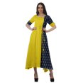 thumbnail image 1 of Moomaya Robe Midi en Viscose à Imprimé Style Santoon, Encolure Dégagée, Décontractée, pour Femmes, 1 of 4