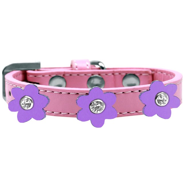 Collier Fleur Premium Rose Clair avec Fleurs de Lavande Taille 10
