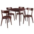 thumbnail image 1 of Winsome Pauline 5-Pc Set Table with Chairs, Walnut Finish, 1 of 9