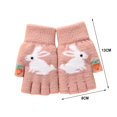 thumbnail image 3 of Half Finger Gloves Ladys Autumn and Winter Thickened Warm and Cold Proof Knitted Open Finger Gloves, 3 of 3
