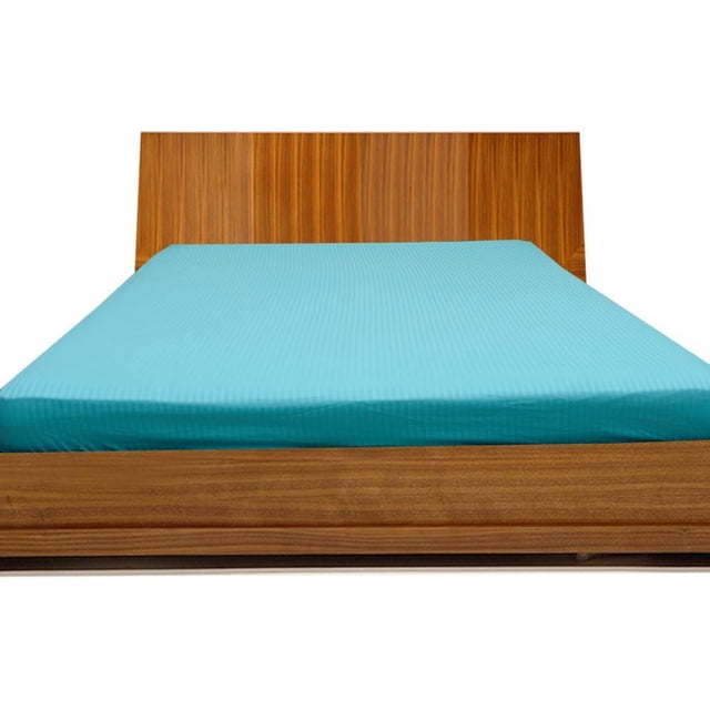 1200 Thread Count 100% Egyptian Cotton 3-Piece Fitted Sheet ( 1 Fitted Sheet + 2 Pillow Covers) 27 Inches Deep Pocket Size Stripe Pattern