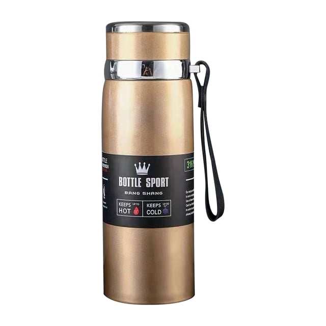 Birdeem Winter Portable Rope Insulation Cup Stainless Steel Outdoor Vehicle Mounted Large Capacity Insulation Cup 1000Ml