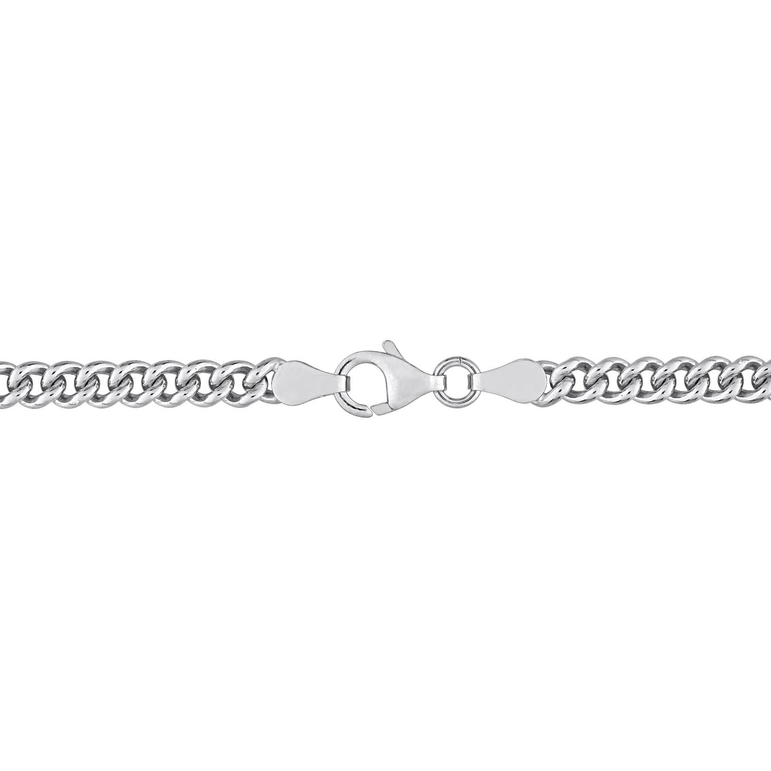 Miabella Sterling Silver Curb Chain Anklet